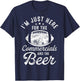 I'm Just Here For The Commercials And Beer Gift Football T-Shirt - T-Shirt | Navy