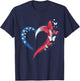 Butterfly Red White Blue Patriotic USA Flag 4th Of July T-Shirt - T-Shirt | Navy