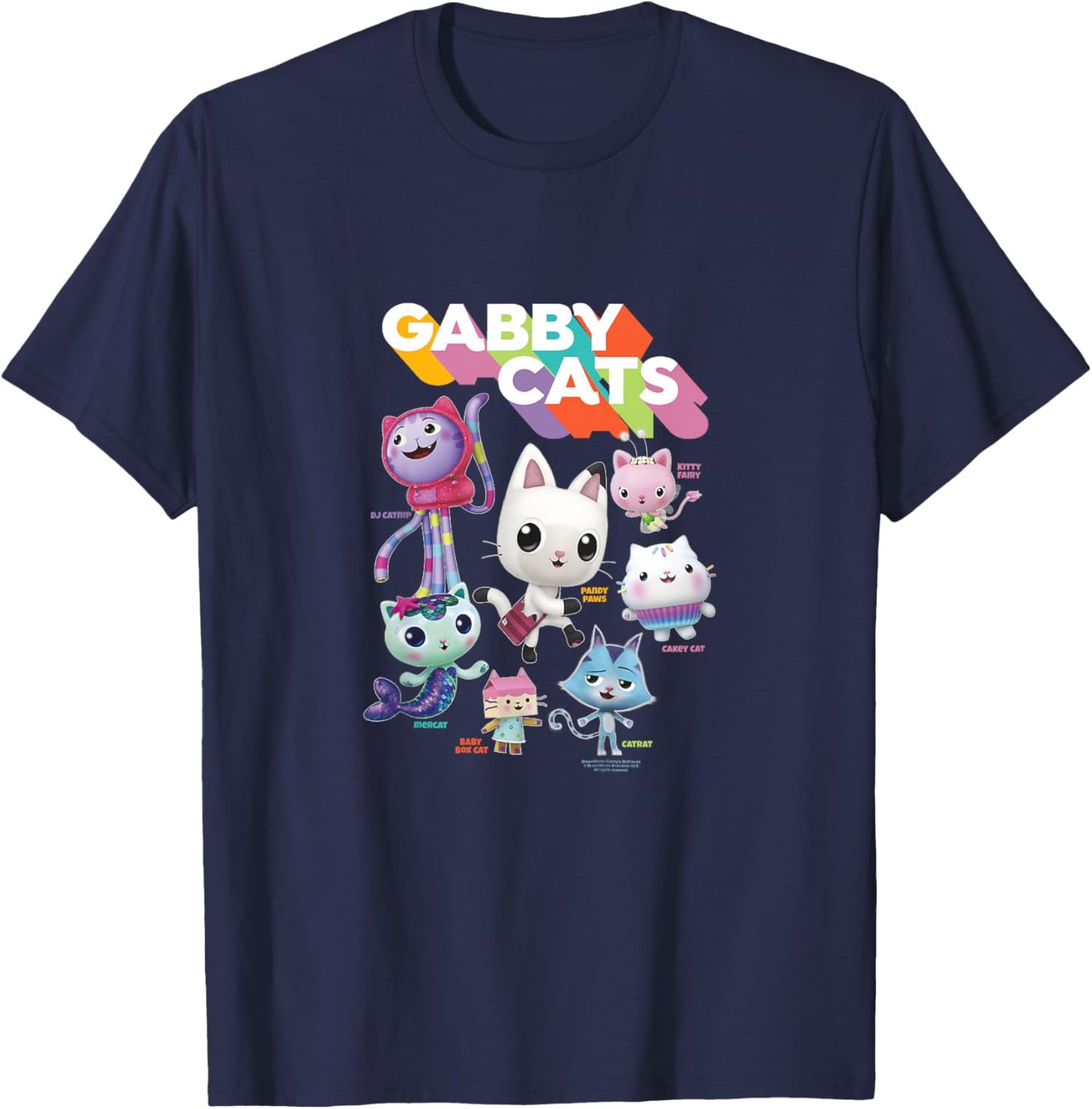Kids Gabby's Dollhouse Gabby Cats T-Shirt - T-Shirt | Navy