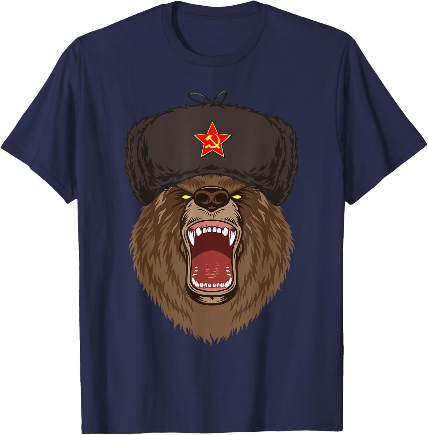 Russia Russian Bear T-Shirt - T-Shirt | Navy