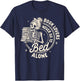 Reading Book Bookish Book Lovers Never Go To Bed Alone T-Shirt - T-Shirt | Navy