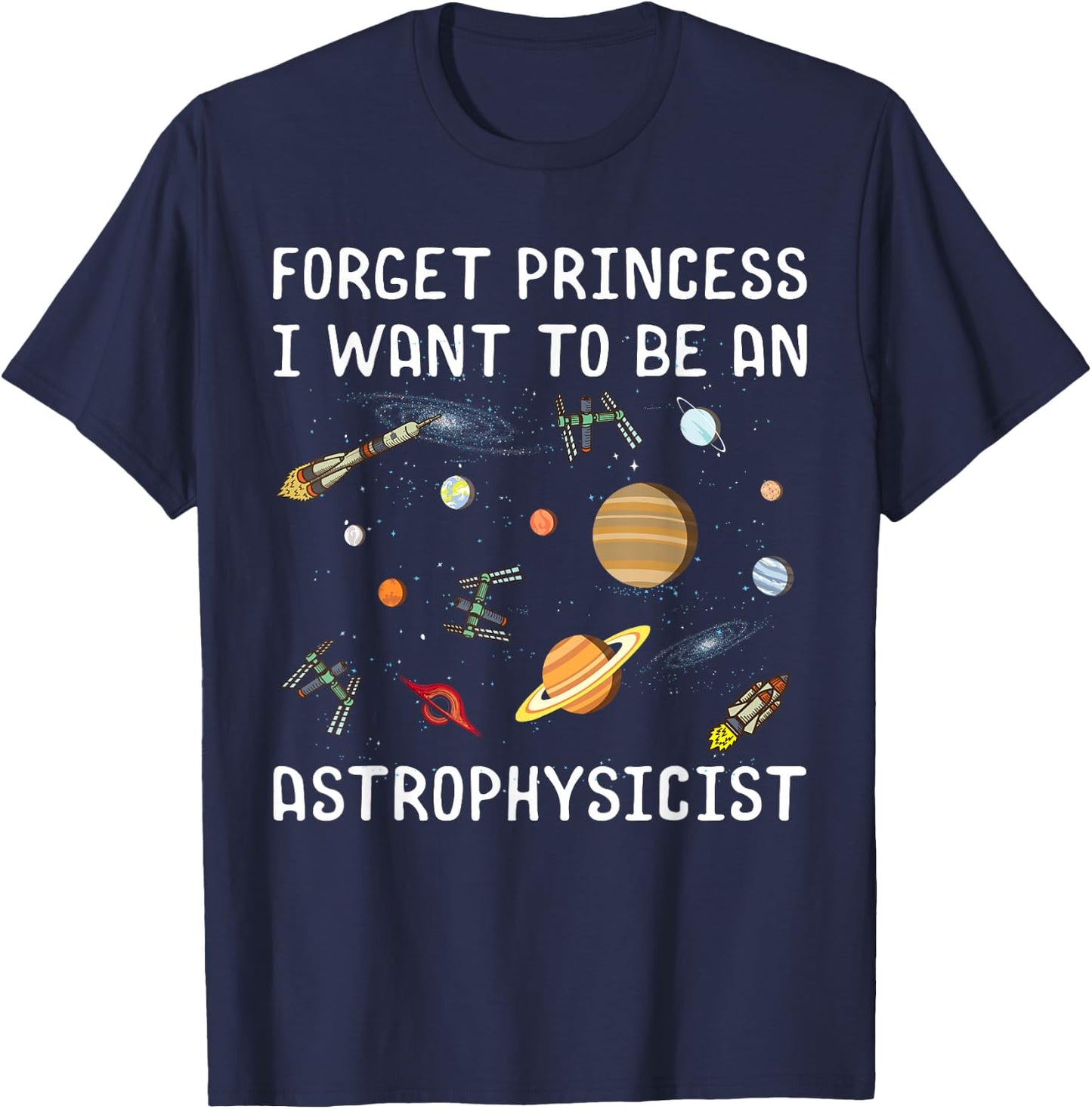 Space Lovers Stars Space Travel Gift Telescope T-Shirt - T-Shirt | Navy