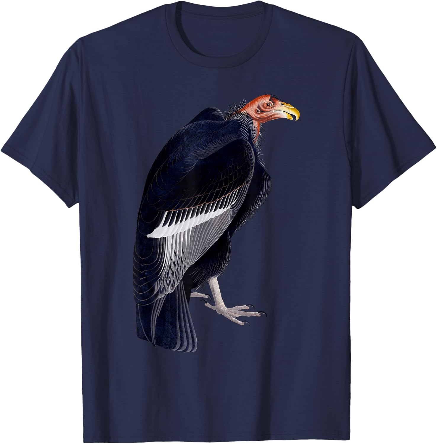 Turkey Vulture Vintage Illustration T-Shirt - T-Shirt | Navy