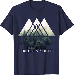 Climate Change Active Preserve & Protect Environmental Gift T-Shirt - T-Shirt | Navy