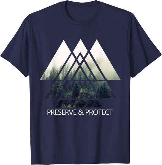 Climate Change Active Preserve & Protect Environmental Gift T-Shirt - T-Shirt | Navy