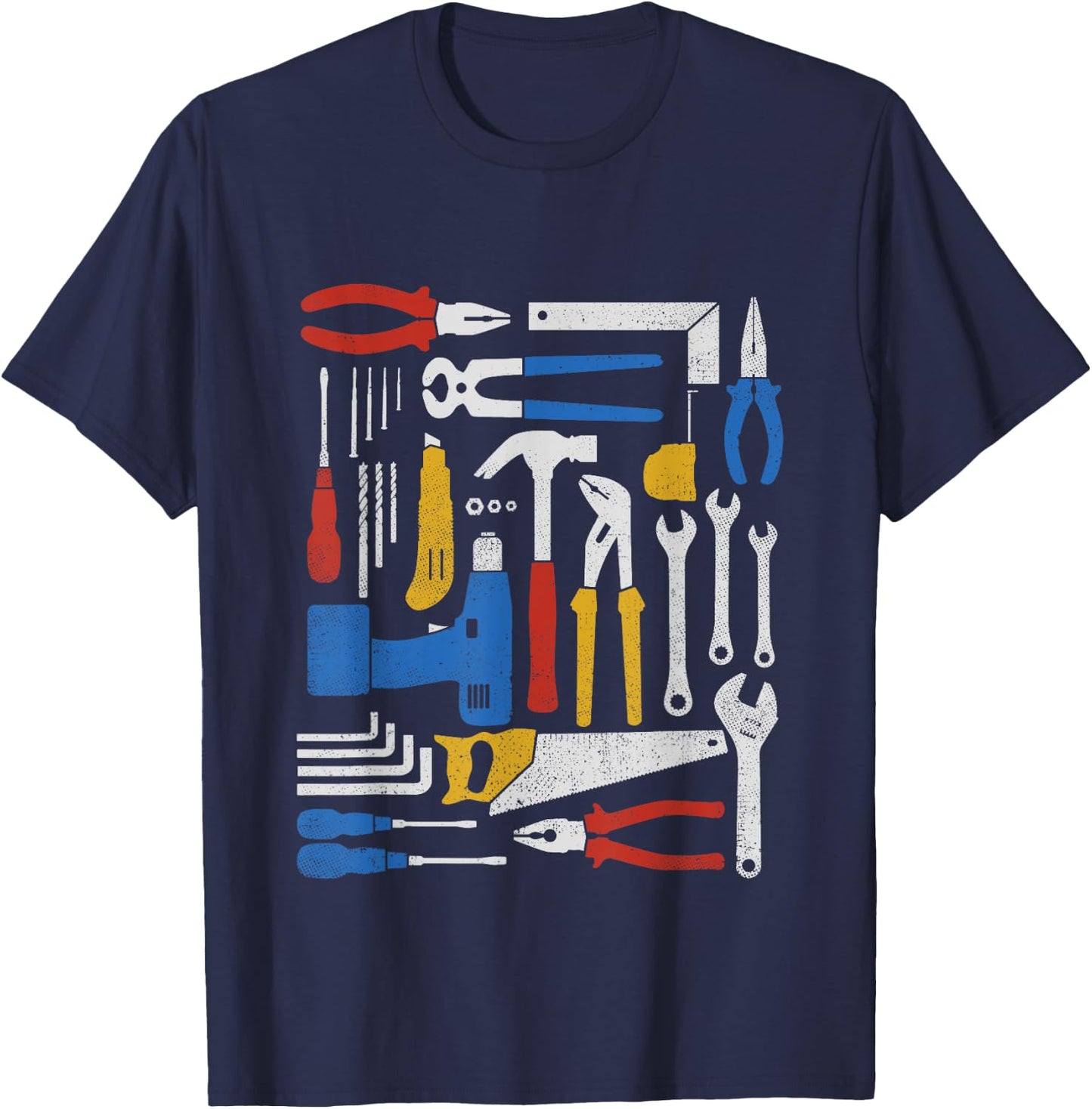 Craftsmen Hardware Tools Set Mechanic Engineer Handyman T-Shirt - T-Shirt | Navy