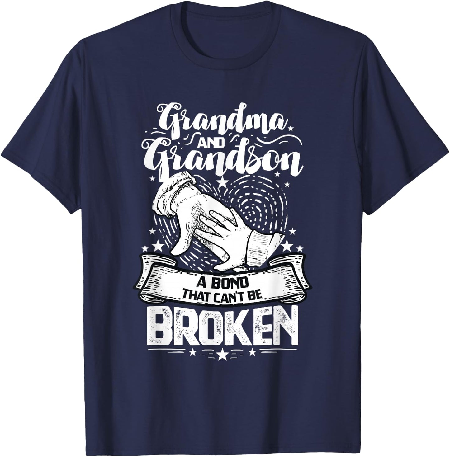 Grandma And Grandson A Bond That Can't Be Broken T-Shirt - T-Shirt | Navy