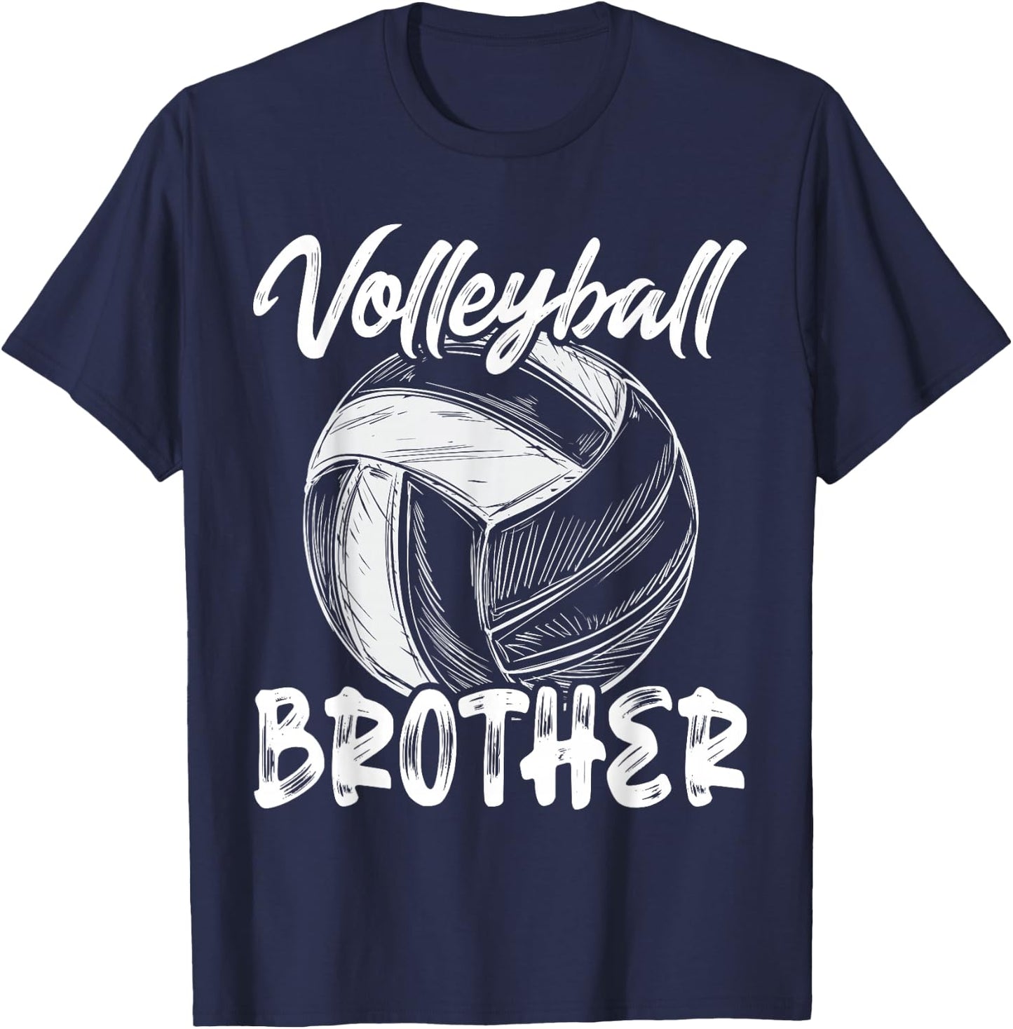 Brother Family Matching Volleyball Player T-Shirt - T-Shirt | Navy