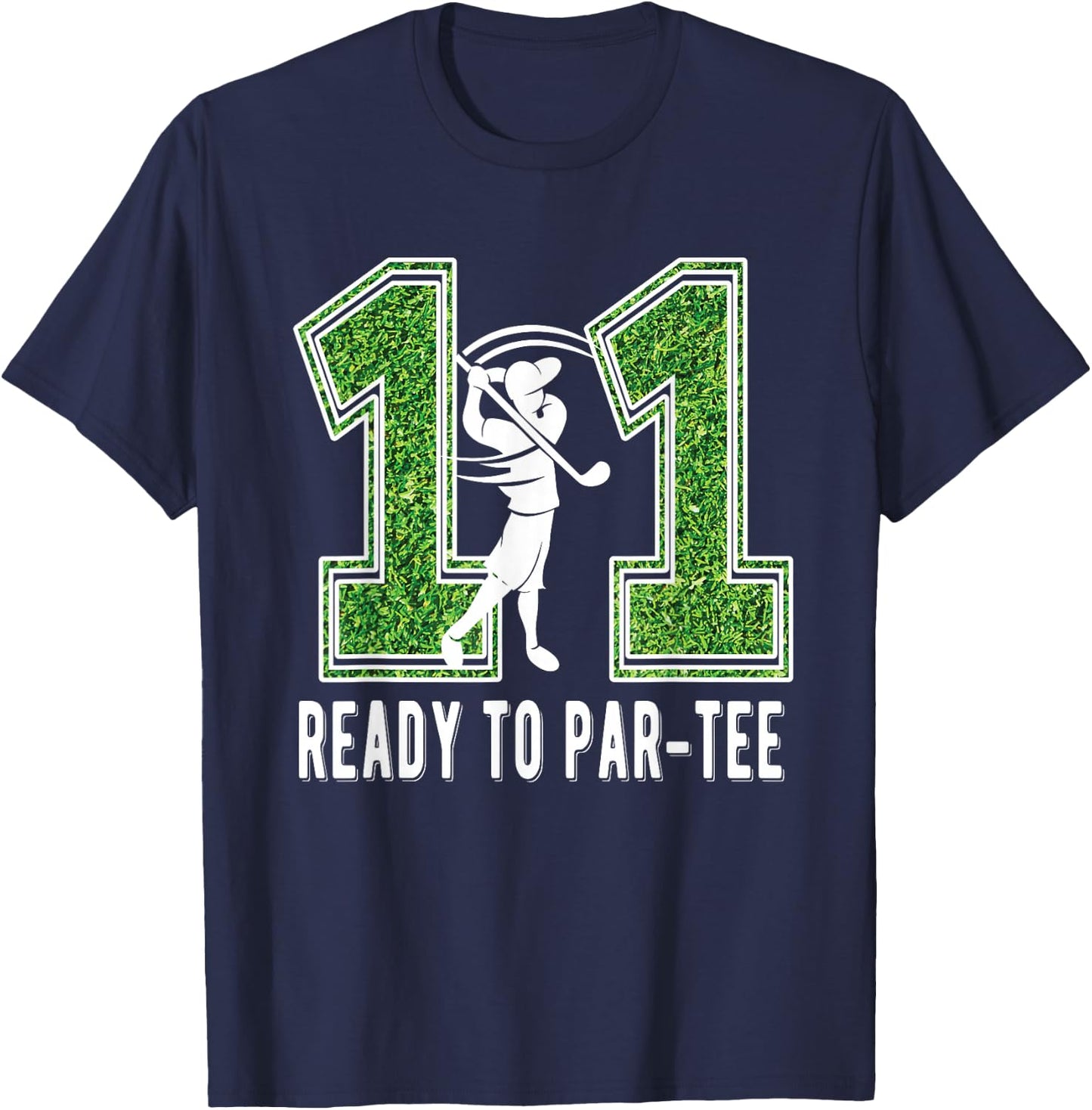 11th Birthday Golfer Boy Eleven Year Old Golf Player T-Shirt - T-Shirt | Navy