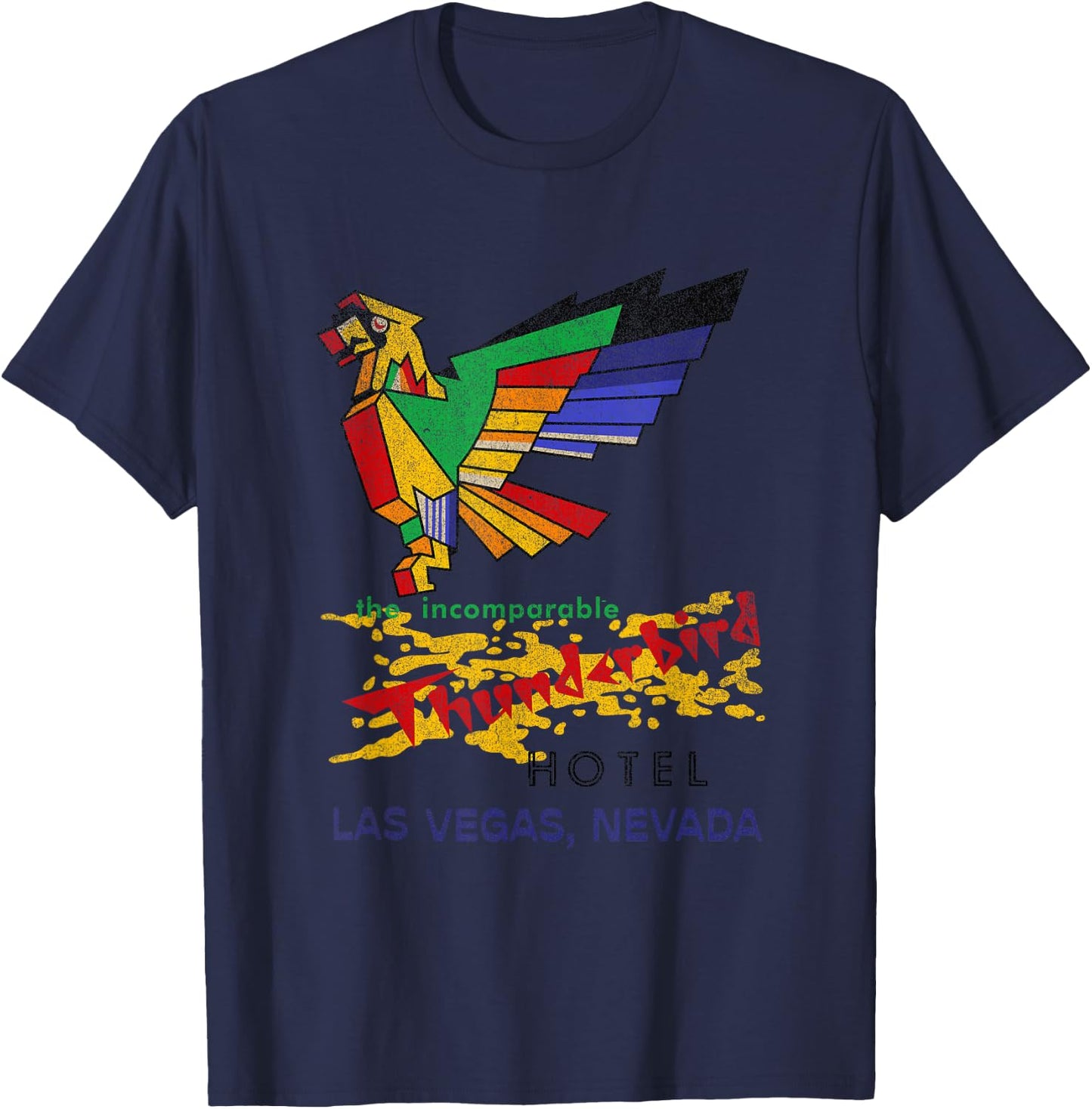 Vintage Thunderbird Hotel and Casino Las Vegas T-Shirt - T-Shirt | Navy