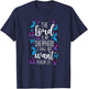 Christian Bible Verse Quote Butterfly Psalm 23 T-Shirt - T-Shirt | Navy