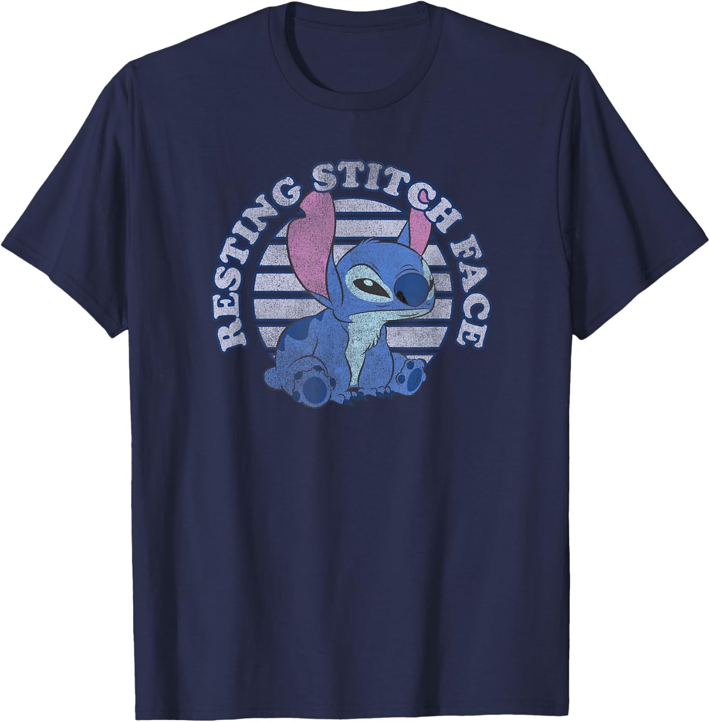 Disney Lilo & Stitch Resting Stitch Face T-Shirt - T-Shirt | Navy