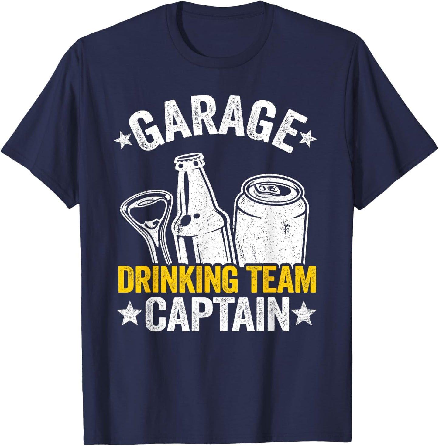 Funny Beer Garage Drinker Garage Drinking Team Captain T-Shirt - T-Shirt | Navy