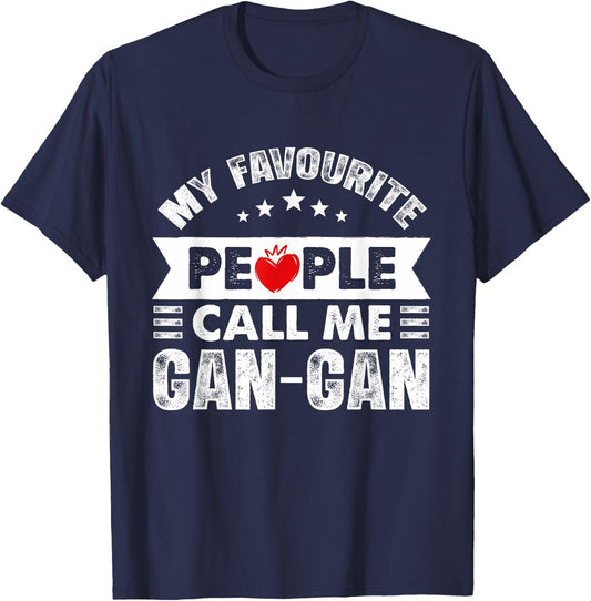 My Favourite People Call Me Gan-Gan Cute Grandma T-Shirt - T-Shirt | Navy