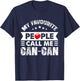 My Favourite People Call Me Gan-Gan Cute Grandma T-Shirt - T-Shirt | Navy