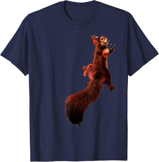 Peace Squirrel T-Shirt - T-Shirt | Navy