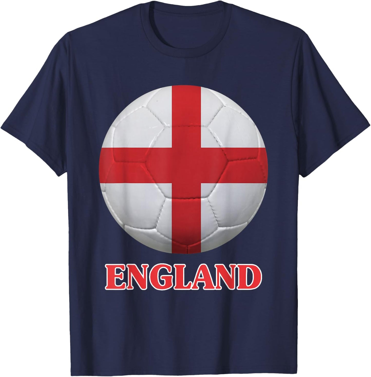 England Flag UK Soccer British Football Patriotic T-Shirt - T-Shirt | Navy