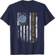 USS Dwight Eisenhower CVN-69 Aircraft Carrier Veteran Flag T-Shirt - T-Shirt | Navy