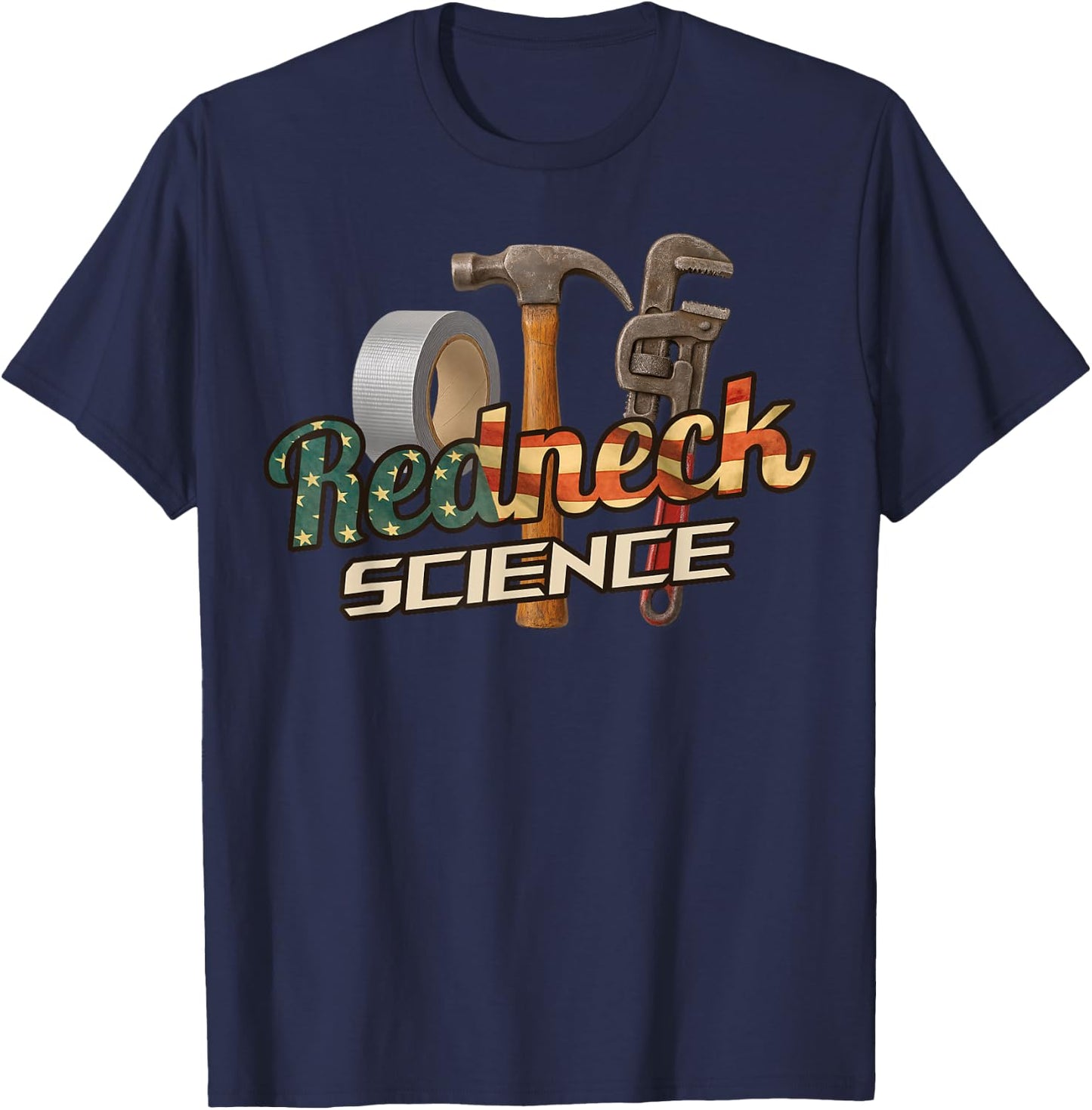 Redneck Science - Scientist Tools T-Shirt - T-Shirt | Navy