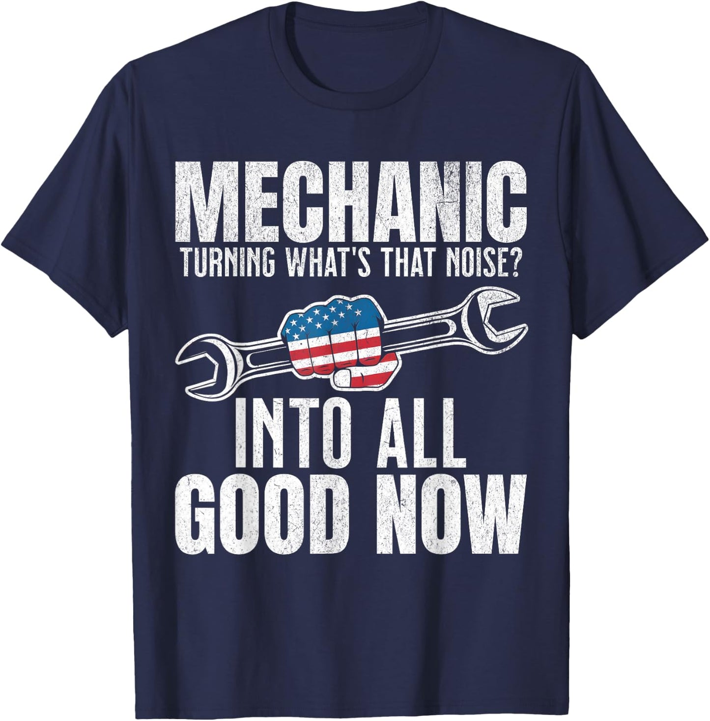Funny Mechanic Guy Auto Technician Repair Garage Dad T-Shirt - T-Shirt | Navy
