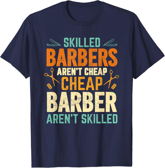 Barber Dad Funny Hairdressing Hair Stylists Barber T-Shirt - T-Shirt | Navy