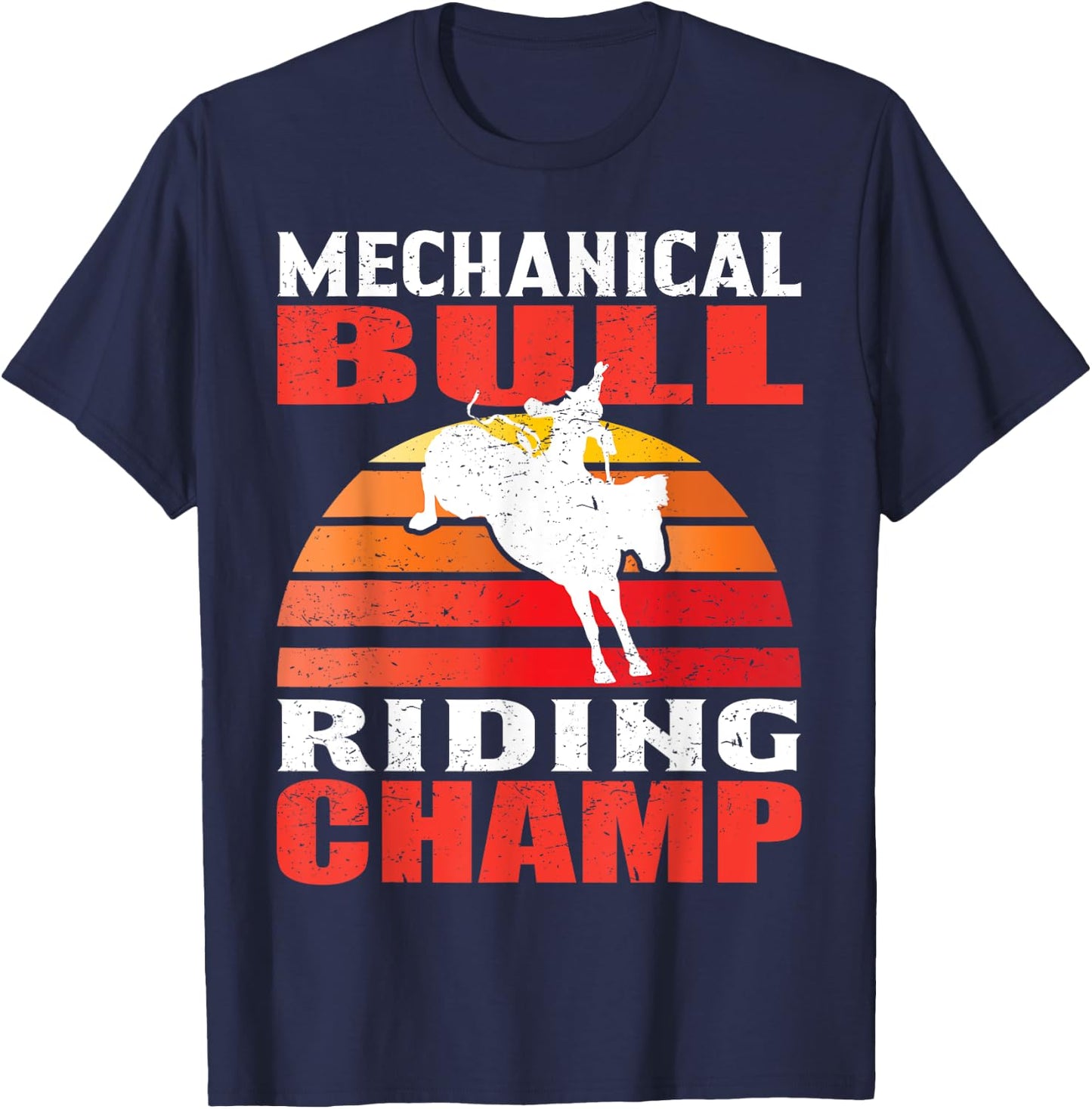 Mechanical Bull Riding T-Shirt - T-Shirt | Navy