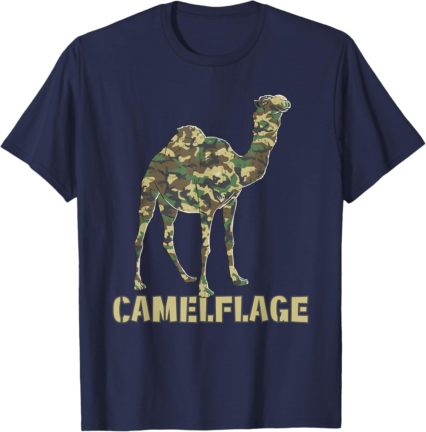Camouflage Camel Flag Funny Word Game T-Shirt - T-Shirt | Navy