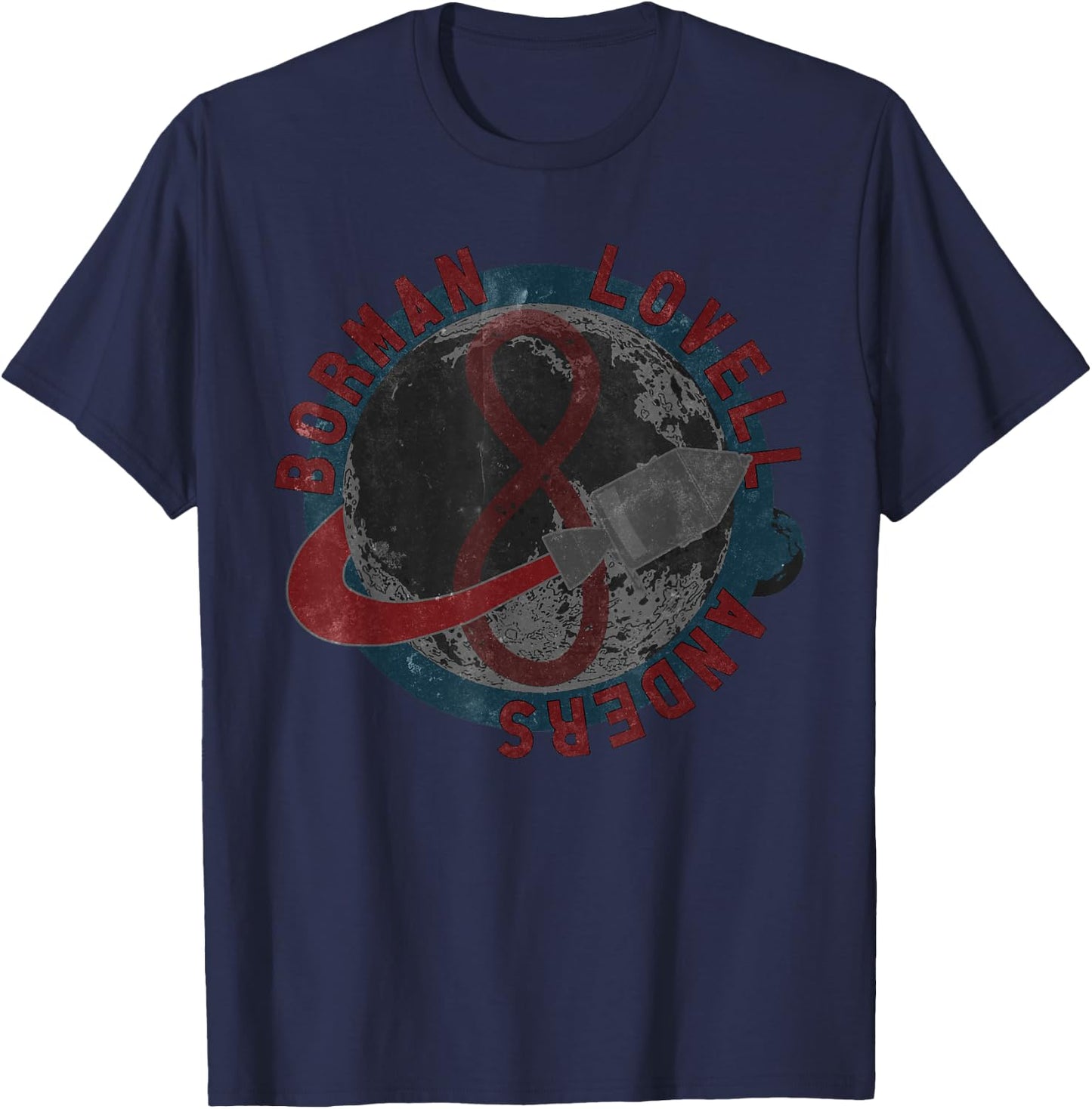 Apollo 8 "First Around the Moon" Vintage Space T-Shirt - T-Shirt | Navy
