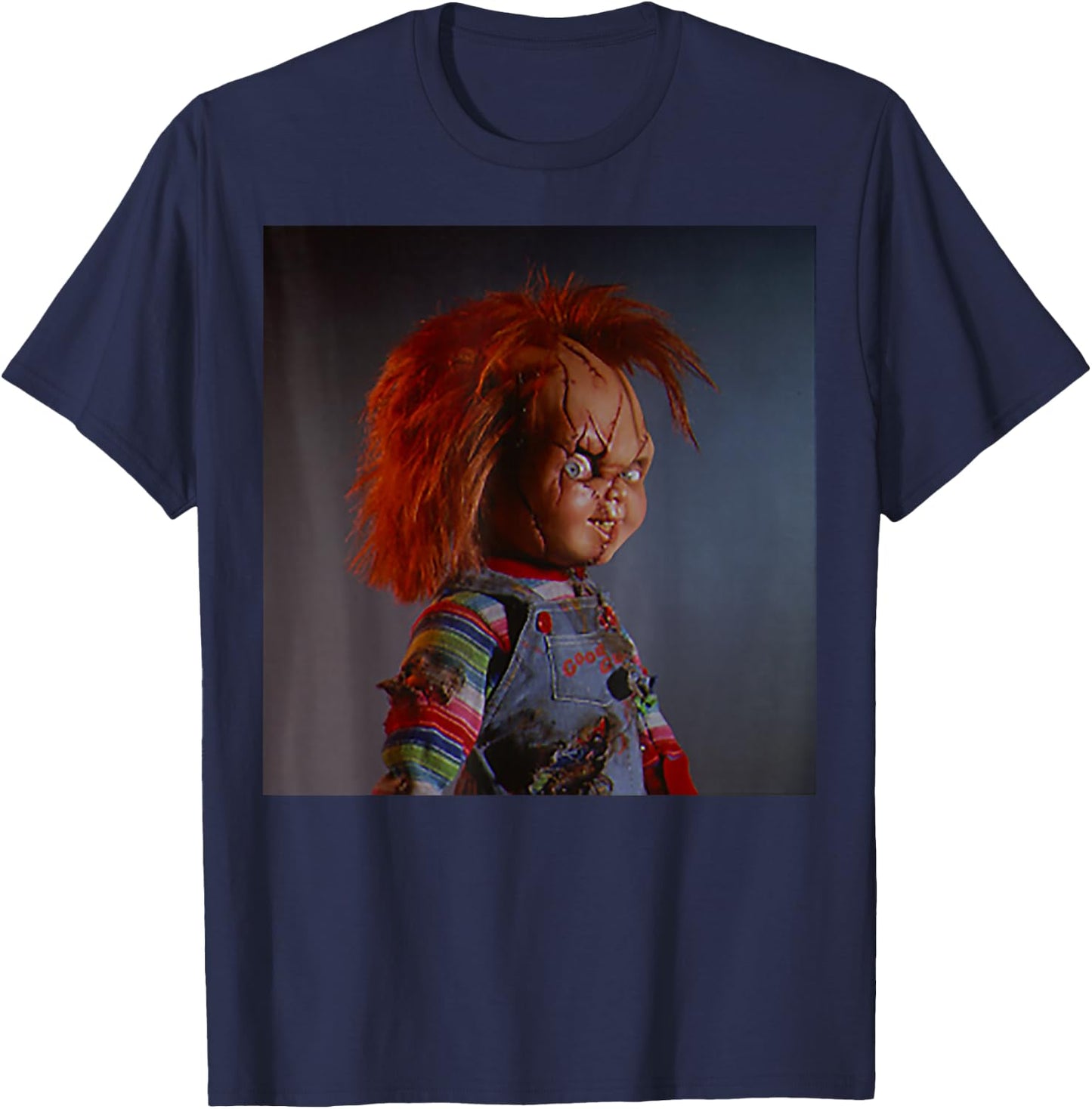 Bride of Chucky- Chucky Death Stare T-Shirt - T-Shirt | Navy