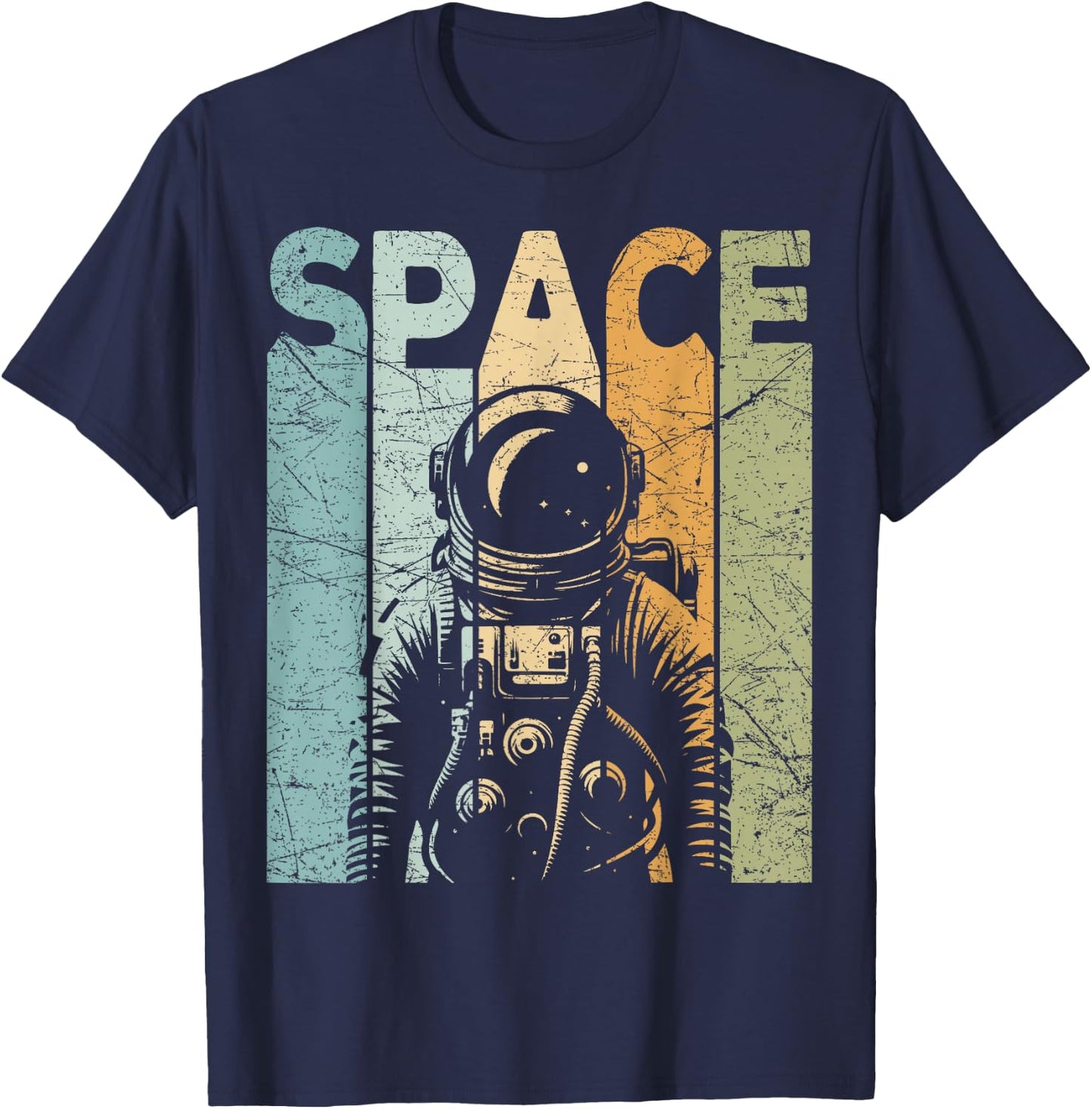 Space Vintage Outer Space Retro Space Nerd T-Shirt - T-Shirt | Navy