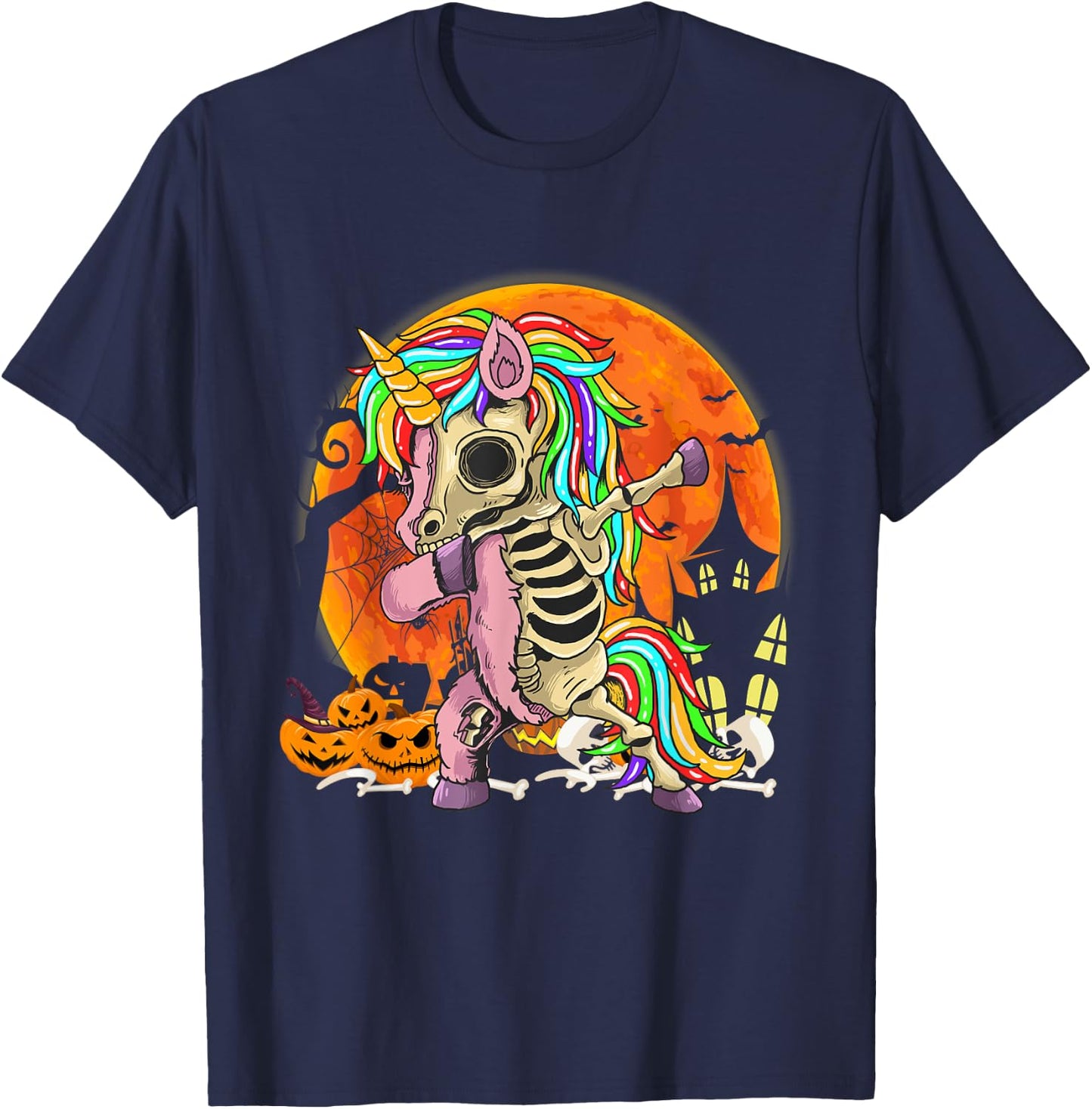 Zombie Unicorn Spooky Halloween boy girl Toddlers Zombiecorn T-Shirt - T-Shirt | Navy