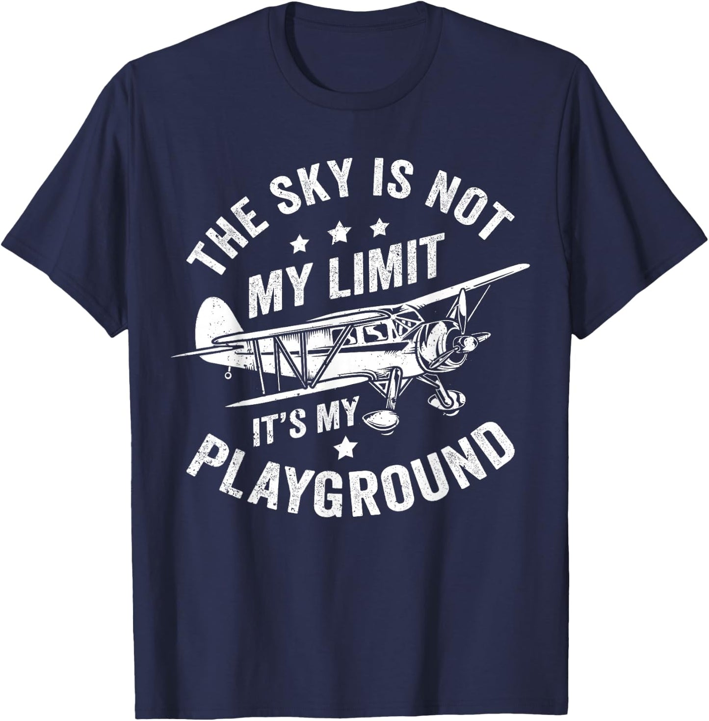 Funny Airplane Pilot Aviation Flying Pilot Airplane Lover T-Shirt - T-Shirt | Navy