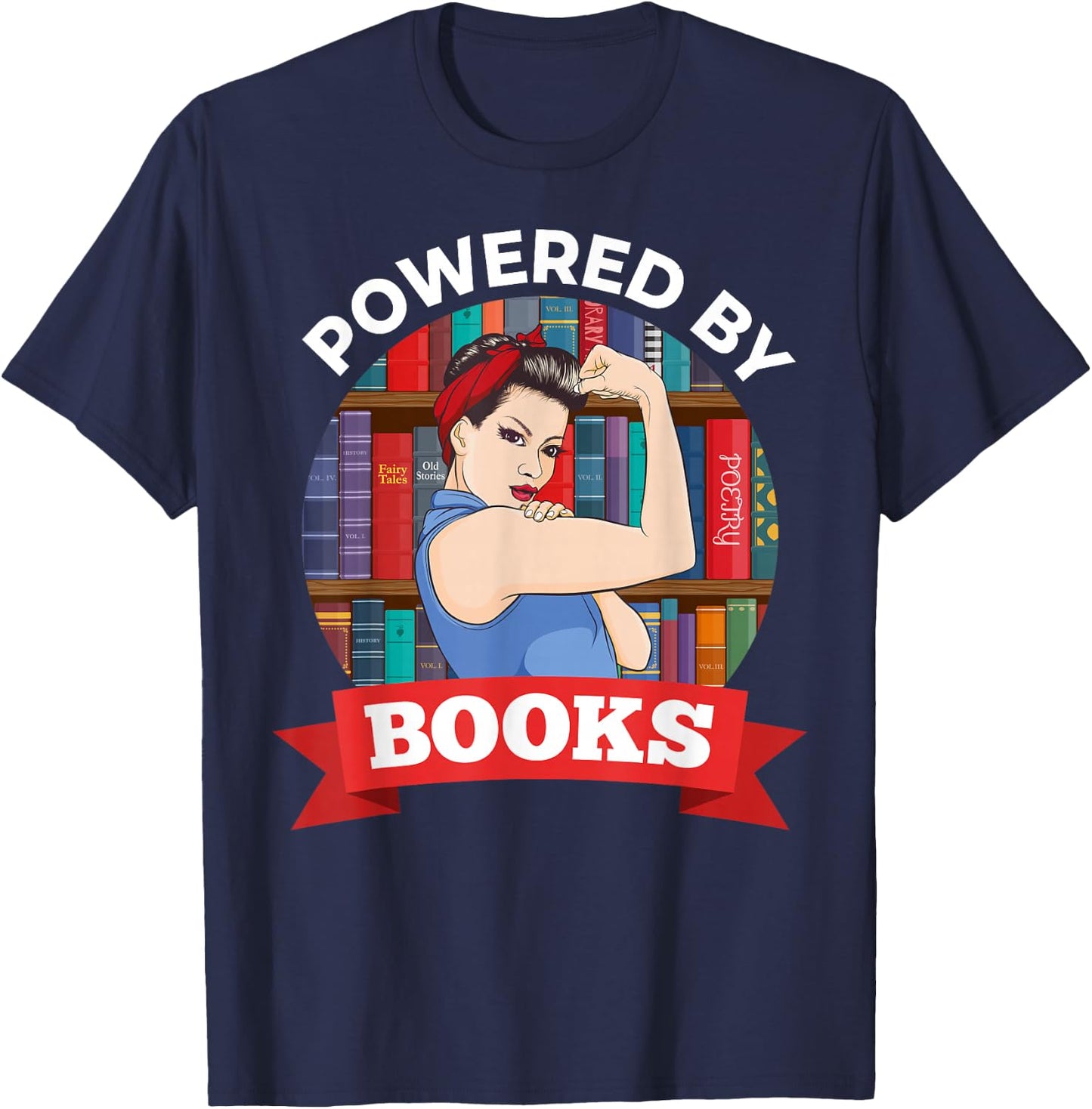 Book Lover Bookworm Librarian Reading Club Gift T-Shirt - T-Shirt | Navy