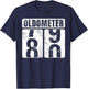 Oldometer 80 Shirt Vintage Funny 80th Birthday Gift T-Shirt - T-Shirt | Navy