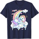 Kawaii Pastel Goth Cute Scary Rainbow Unicorn T-Shirt - T-Shirt | Navy