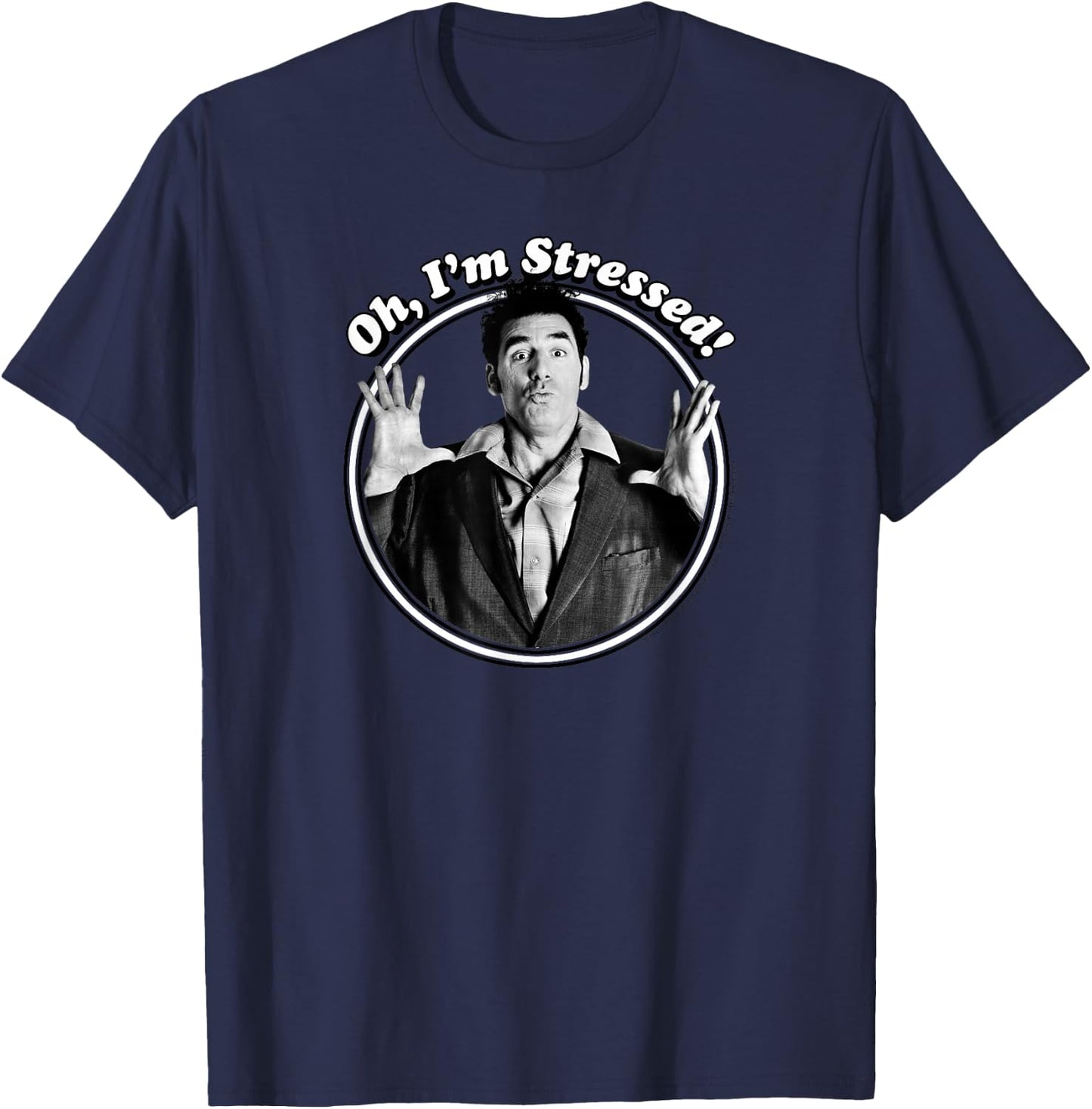 Seinfeld Oh I'm Stressed Kramer T-Shirt - T-Shirt | Navy