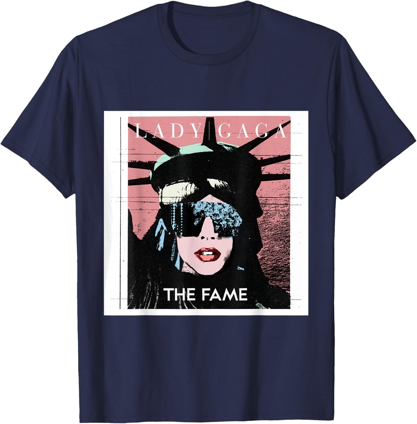Lady Gaga Official Statue of Liberty T-Shirt - T-Shirt | Navy