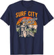 Vintage Huntington Beach Lifeguard Tower Surfing Style Men Women T-Shirt - T-Shirt | Navy