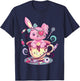 Kawaii Pastel Goth Cute Creepy Rabbit Menhera Occult Bunny T-Shirt - T-Shirt | Navy