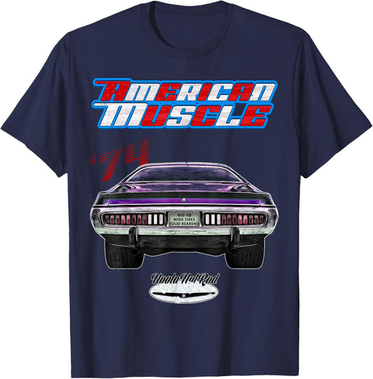 1974 Charger,Super Bee,Hot Rod,Muscle Car,Magnum,Wedge,R/T T-Shirt - T-Shirt | Navy