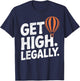 Hot Air Balloon Get High Balloonist T-Shirt - T-Shirt | Navy