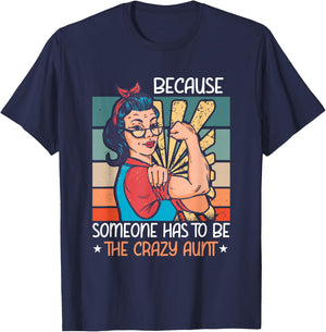 The The Crazy Aunt Auntie Woman Niece Retro Aunt T-Shirt - T-Shirt | Navy