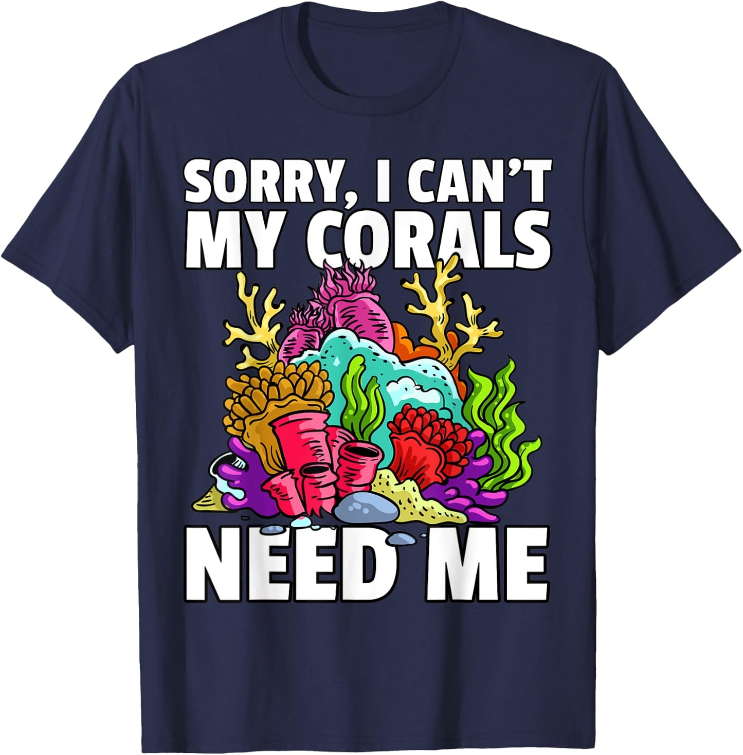 Coral Reef Gift Aquariums For A Aquarist T-Shirt - T-Shirt | Navy