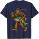 Crappie Fishing Bigfoot Panfishing Fishermen T-Shirt - T-Shirt | Navy