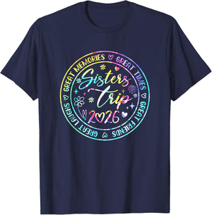 Sister Trip 2026 Weekend Vacation Matching Besties T-Shirt - T-Shirt | Navy