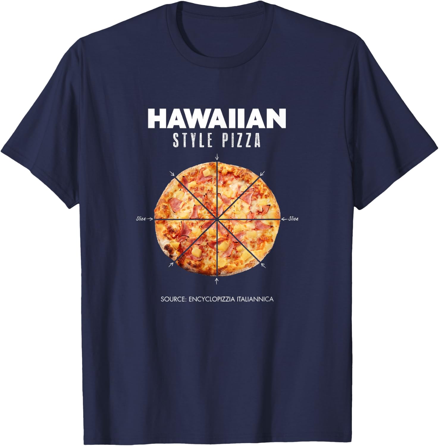 Ontario Canada Hawaiian Pizza T-Shirt - T-Shirt | Navy