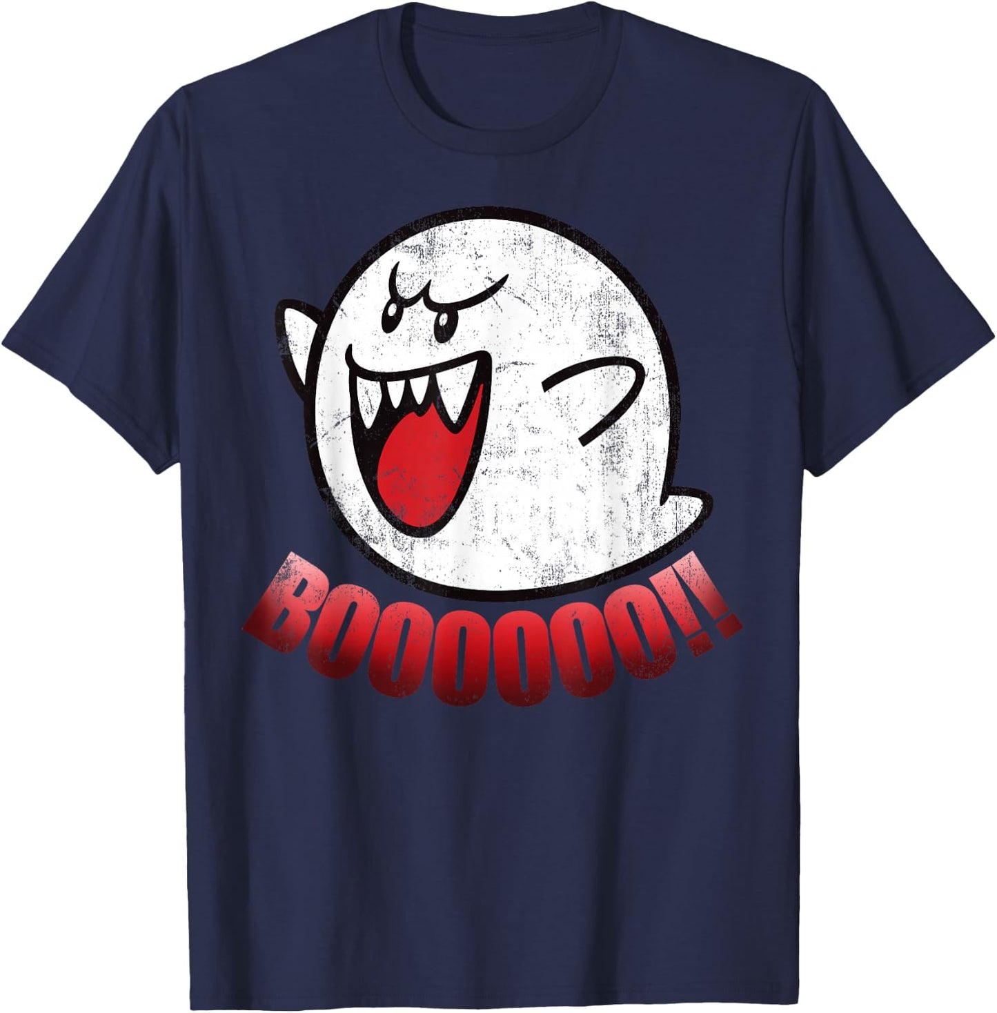 Super Mario Boos Jump Scare Graphic T-Shirt - T-Shirt | Navy
