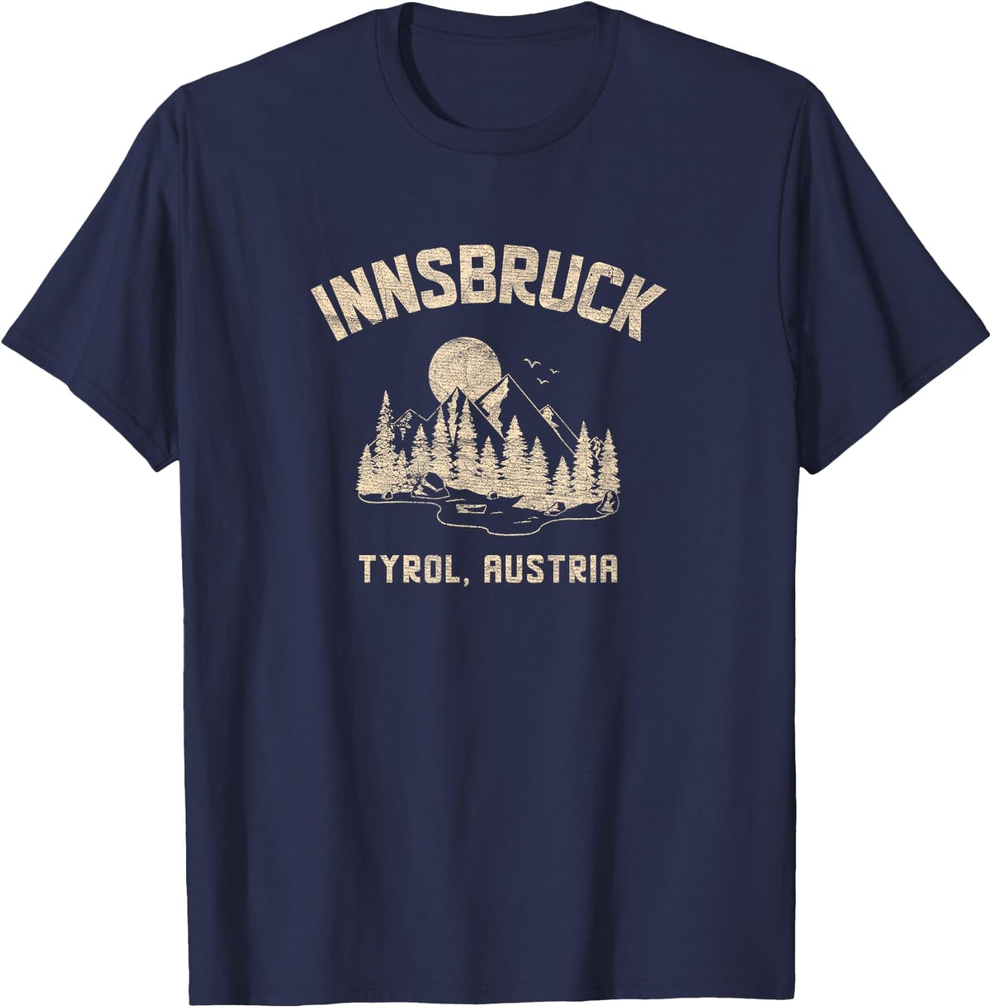 Innsbruck Austria Vintage Vacation in Tyrol T-Shirt - T-Shirt | Navy