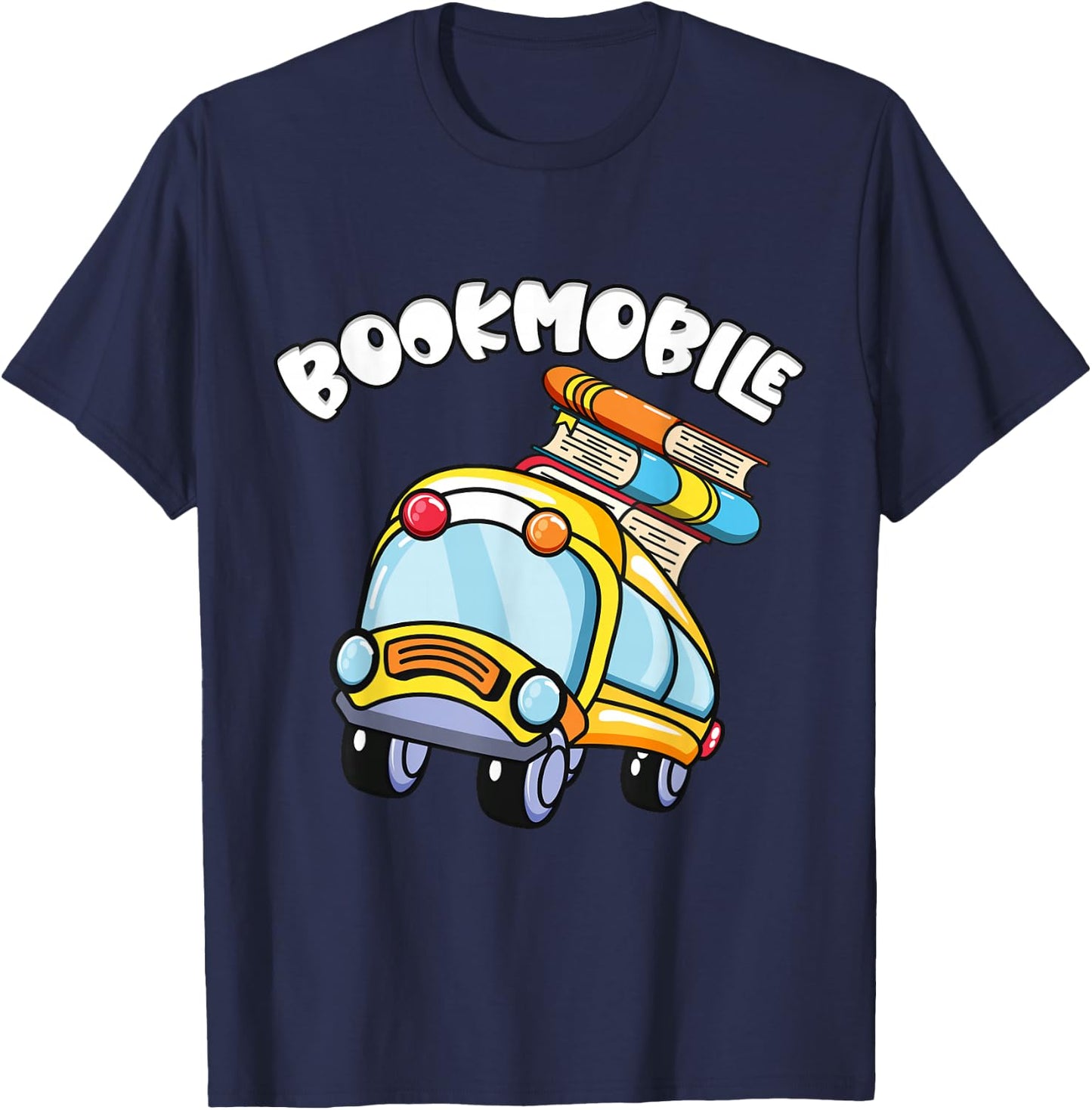 Funny Bookmobile Gifts for Librarians Book Lovers Gifts T-Shirt - T-Shirt | Navy