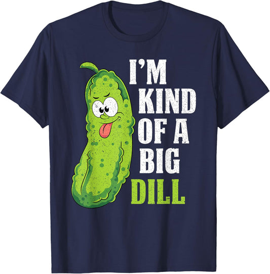 Cucumber Lovers Dill Cucumber Pickle Funny Cucumber T-Shirt - T-Shirt | Navy